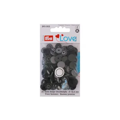 Kнопки "COLOR SNAPS LOVE", 12,4мм, 30 шт, разноцветные, Prym 393003