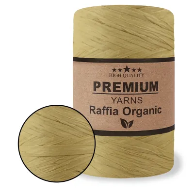 Premium Yarn Raffia Organic, Темна соломка №3, пряжа рафія для в'язання капелюхів і сумок