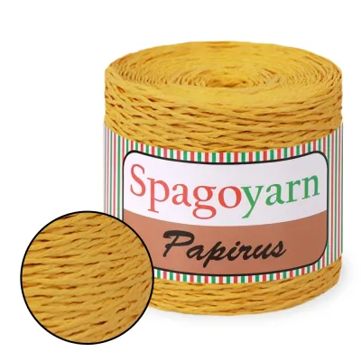 Пряжа Spagoyarn Papirus (Raffia) рафія для в'язання сумок, капелюхів та аксесуарів