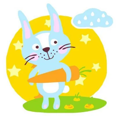 Картини за номерами 20*20 "Кролик з морквиною" №HH7050, Strateg