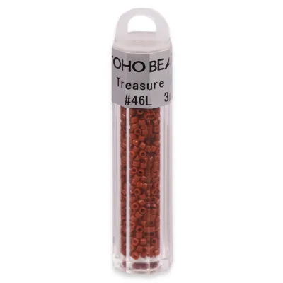 Бісер японський Toho Treasure 11/0, 3 г, TT-11-46L, циліндричний, натуральний непрозорий, коричневий