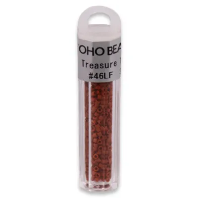Бісер японський Toho Treasure 11/0, 3 г, TT-11-46LF, циліндричний, непрозорий матовий, коричневий