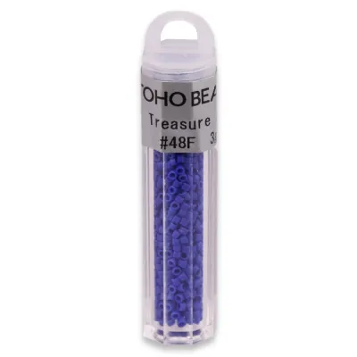 Бісер японський Toho Treasure 11/0, 3 г, TT-11-48F, циліндричний, непрозорий матовий, синій