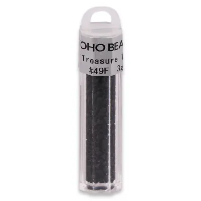 Бісер японський Toho Treasure 11/0, 3 г, TT-11-49F, циліндричний, непрозорий матовий, чорний