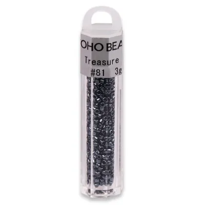 Бісер японський Toho Treasure 11/0, 3 г, TT-11-81, циліндричний, металік, срібло