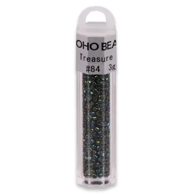 Бісер японський Toho Treasure 11/0, 3 г, TT-11-84, циліндричний, металік, зелено-коричневий