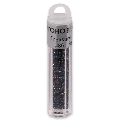 Бісер японський Toho Treasure 11/0, 3 г, TT-11-86, циліндричний, металік, синьо-зелений