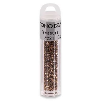 Бісер японський Toho Treasure 11/0, 3 г, TT-11-221, циліндричний, блискучий, бронзовий