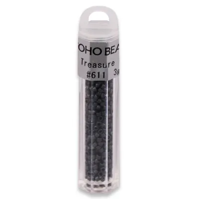 Бісер японський Toho Treasure 11/0, 3 г, TT-11-611, циліндричний, непрозорий матовий, сірий
