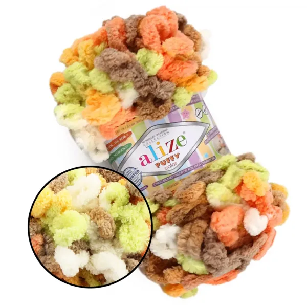 Alize Puffy Color, №6528 – купити | Candy Yarn