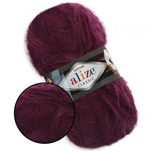 Alize Mohair Classic, Слива №952 – купить | Candy Yarn