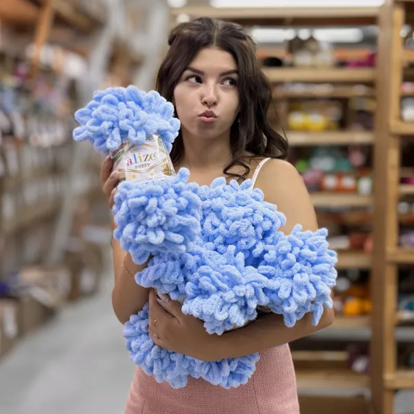 Alize Puffy Fine NEW, Угольно-серый №343 – купить | Candy Yarn