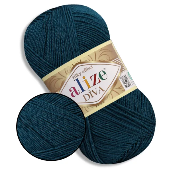 Alize Diva, Бірюза №646 – купити | Candy Yarn