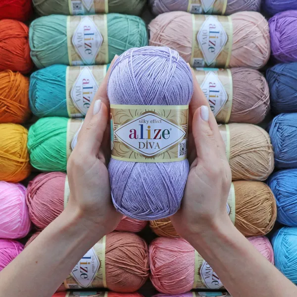 Alize Diva, Стальной №869 – купить | Candy Yarn