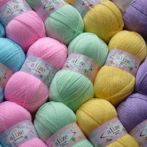 Alize Sekerim bebe, Перловий №450 – купити | Candy Yarn