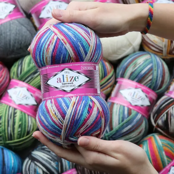 Alize Superwash, Світло-коричневий меланж №207 – купити | Candy Yarn
