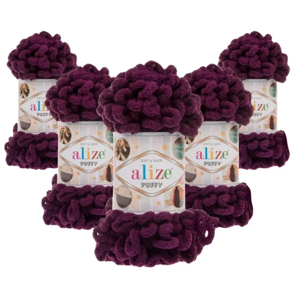 Упаковка Alize Puffy, Слива, №111, 5шт, пряжа оптом – купити | Candy Yarn