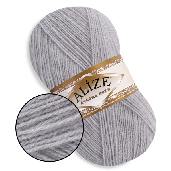 Alize Angora Gold, Светло-серый №71 – купить | Candy Yarn