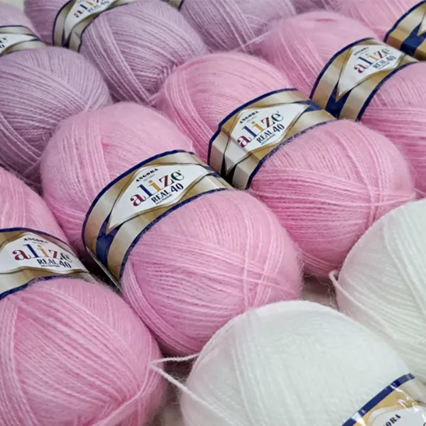 Alize Angora Real 40, Бежевый меланж темный №553 – купить | Candy Yarn