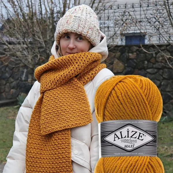 Alize Super Lana Maxi, Молочный №62 – купить | Candy Yarn