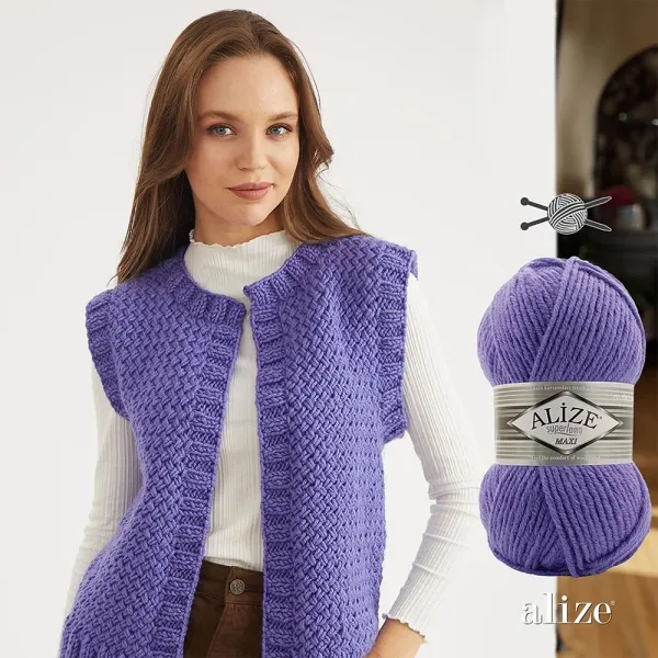 Alize Super Lana Maxi, Вишня №390 – купити | Candy Yarn