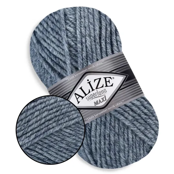 Alize Super Lana Maxi, Синий жаспе №806 – купить | Candy Yarn