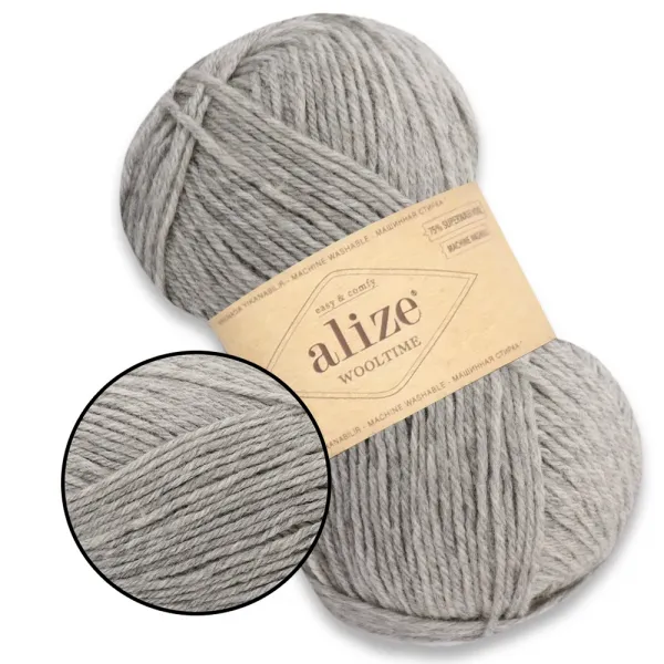 Alize Wooltime, Светло-серый №208 – купить | Candy Yarn
