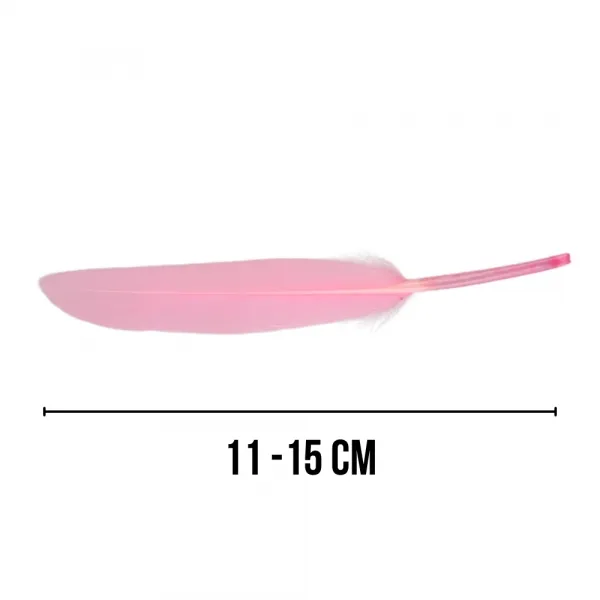 Пір'я для декору 10 шт, декоративне, 11-15 см, рожевий – купити | Candy Yarn