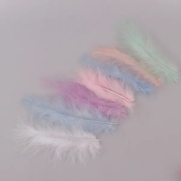 Перья для декору 10 шт, индюшинное, 13-18 см, ассорти – купить | Candy Yarn