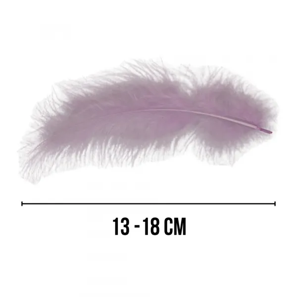 Перья для декору 10 шт, индюшинное, 13-18 см, глициния – купить | Candy Yarn