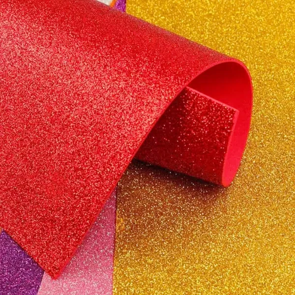 Фоаміран не клейовий з глітером, малина, 20*30, 2мм, Китай – купити | Candy Yarn