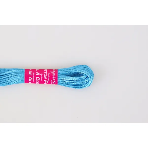 Нитка мулине, неоновая, 8 м, голубая – купить | Candy Yarn