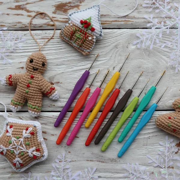 Набір гачків з прогумованою ручкою, 9 шт (0.5-2.5) 41-72 – купити | Candy Yarn