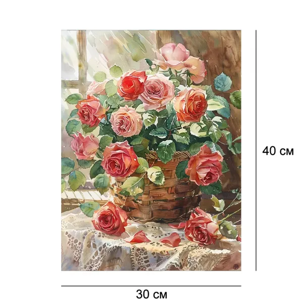 Алмазна мозайка без підрамника 30*40 