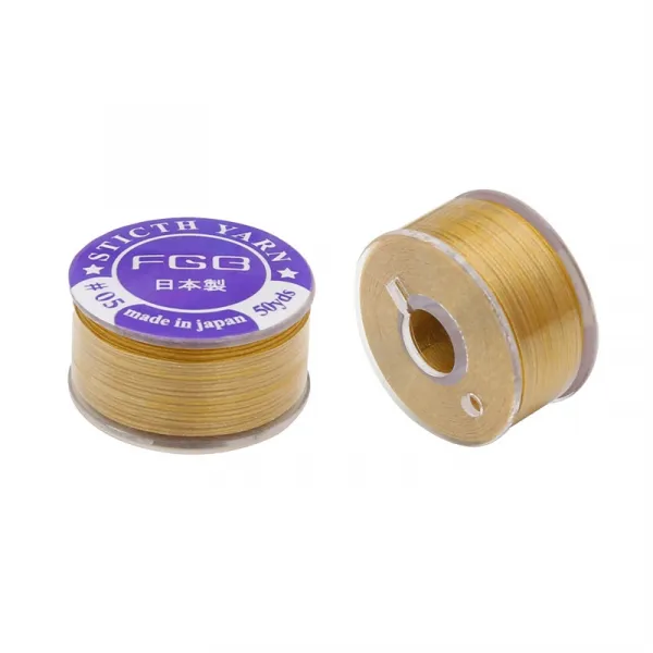Нейлонова нитка FGB, вкрита воском, 0.25 мм, 46 м, золотий, Японія – купити | Candy Yarn