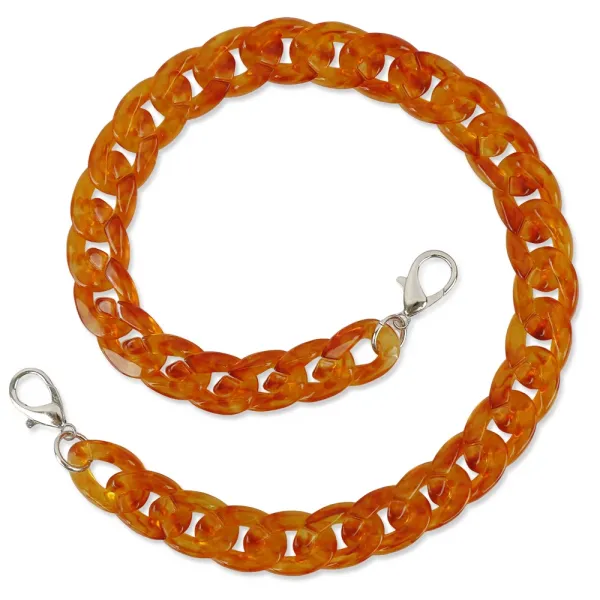 Ручка для сумки, ланцюжок, 60 см, бурштин медовий, акрил – купити | Candy Yarn