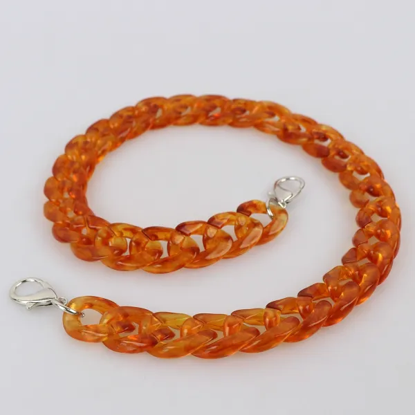 Ручка для сумки, ланцюжок, 60 см, бурштин медовий, акрил – купити | Candy Yarn