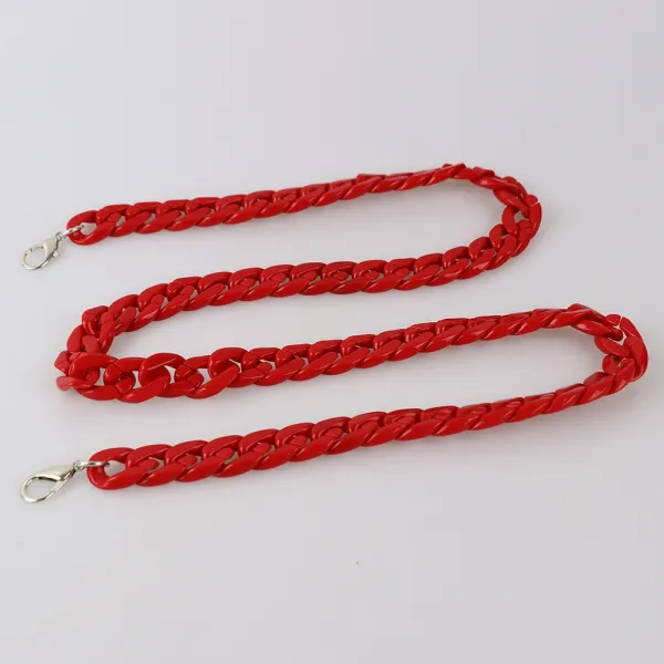 Ручка для сумки, ланцюжок, 115 см, темний корал, акрил – купити | Candy Yarn