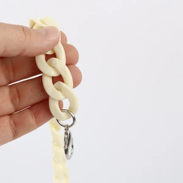 Ручка для сумки, цепочка, 60 см, молочная, акрил – купить | Candy Yarn