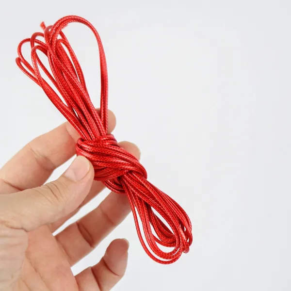 Шнур вощенный 2мм, 5м, красный – купить | Candy Yarn