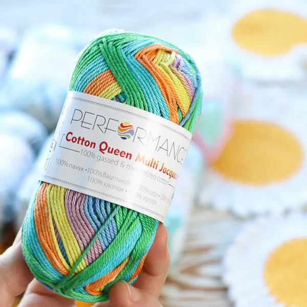 Performance Cotton Queen Multi Jacquard, №10483 – купити | Candy Yarn