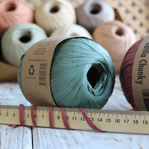 FibraNatura Raffia Chunky, Червоне дерево №114-07, пряжа рафія для сумок – купити | Candy Yarn
