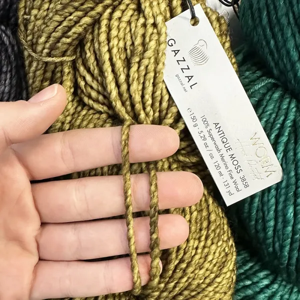 Gazzal Worm, Солом'яний №3853, супервош мерино файн 150г/120м – купити | Candy Yarn