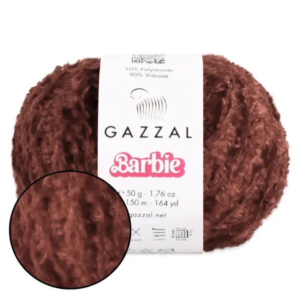 Gazzal Barbie / Барбі, 50г/150м пухнаста пряжа імітація хутра – купити | Candy Yarn