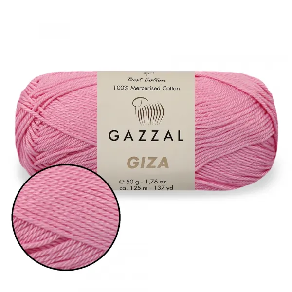 Gazzal Giza, Розовый №2492 – купить | Candy Yarn