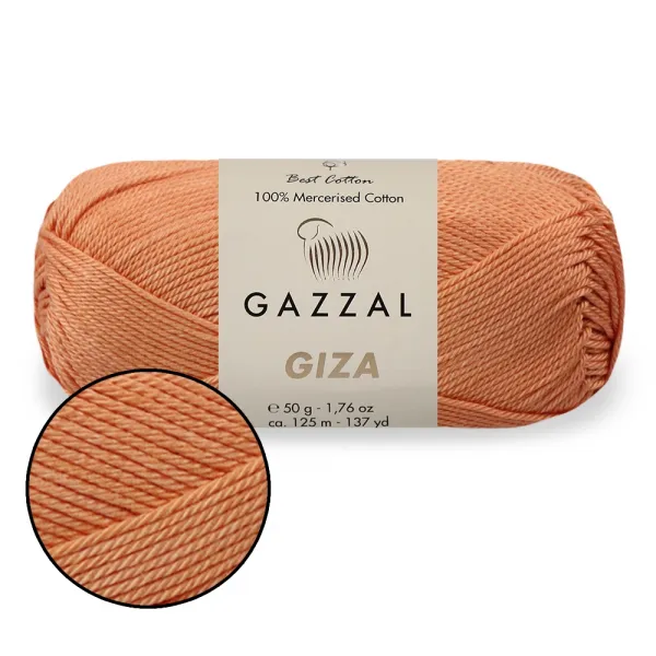Gazzal Giza, Лососевый №2493 – купить | Candy Yarn