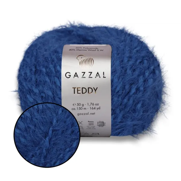 Gazzal Teddy, Синий №6563 – купить | Candy Yarn