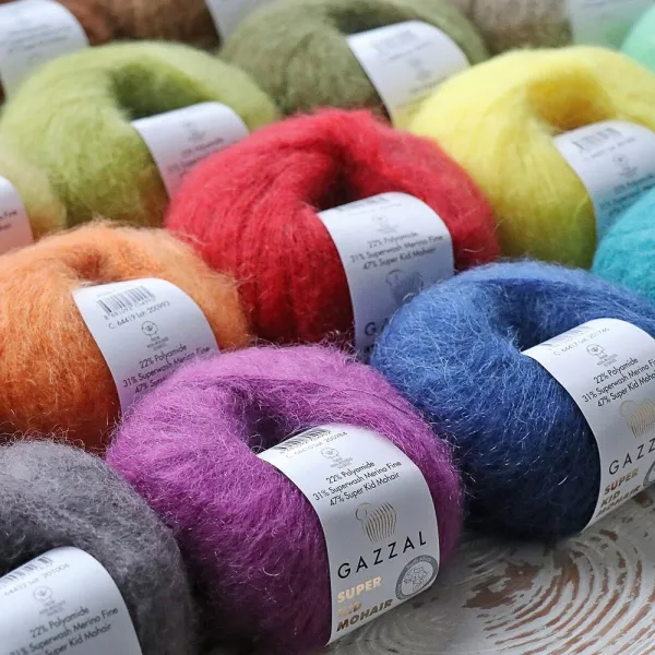 Gazzal Super Kid Mohair, Шампань №64408, пряжа для павутинки з мохера – купити | Candy Yarn