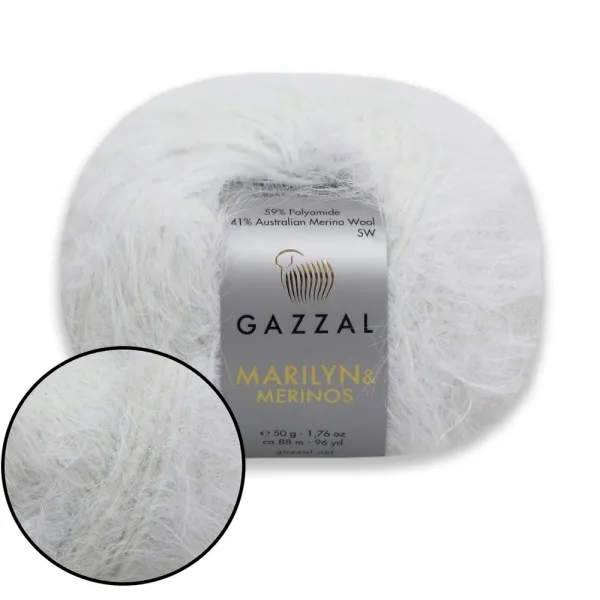 Gazzal Marilyn & Merinos, Молочно-белый №8251 – купить | Candy Yarn