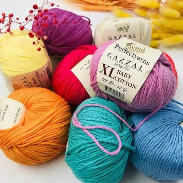 Gazzal XL Baby Cotton, Ярко-розовый №3468 – купить | Candy Yarn